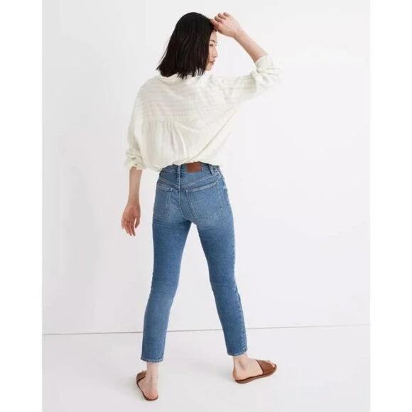 Madewell Medium Wash The Perfect Vintage Crop Jeans Hi Rise Sz 23 - Picture 2 of 8